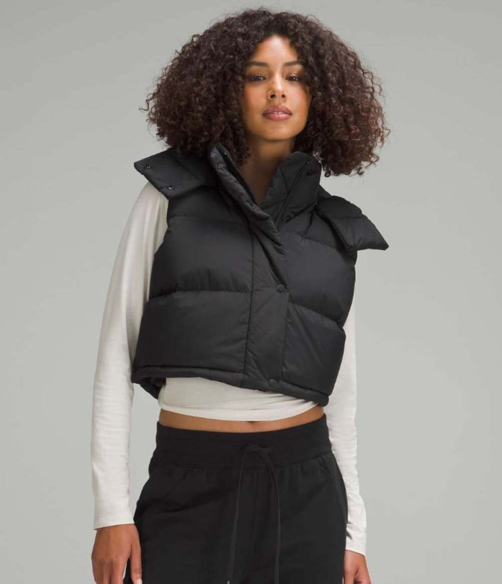Lululemon Wunder Puff Super-Cropped Vest Black Size 4